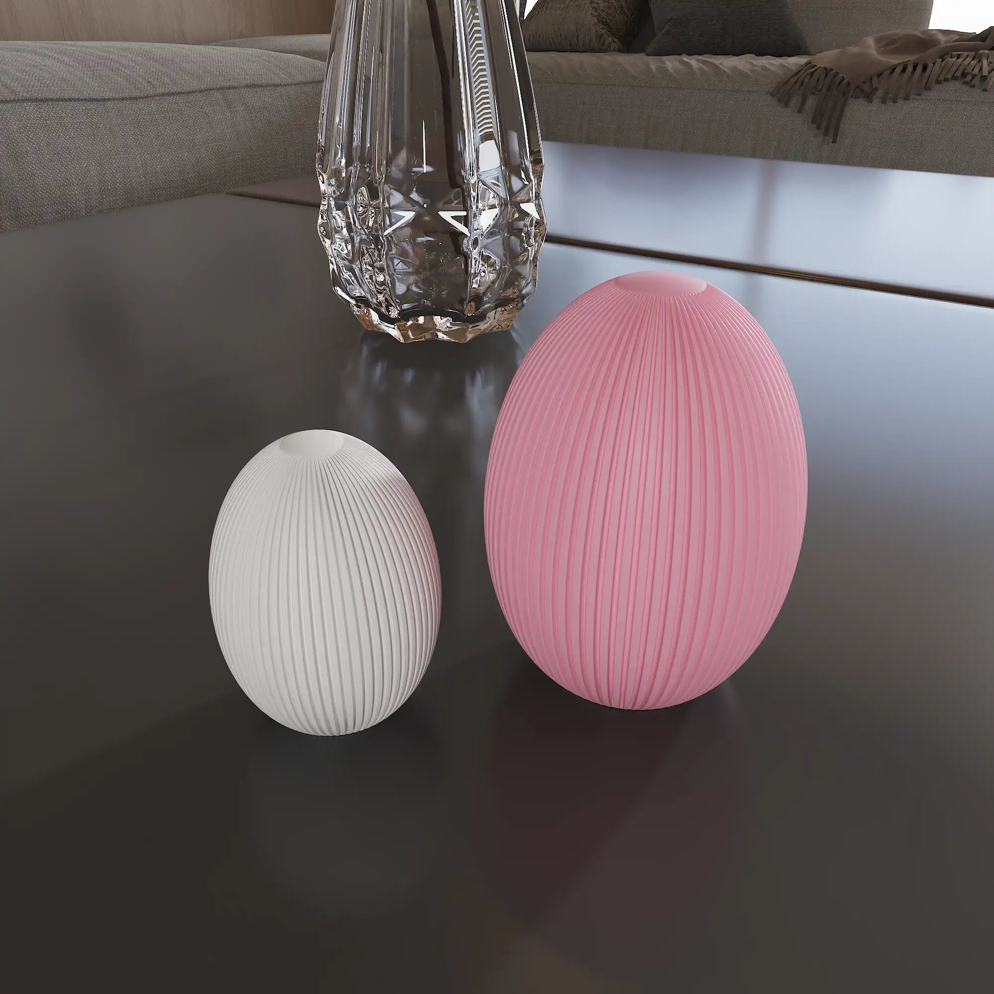 RibbedEgg – Huevos Decorativos con Textura Acanalada