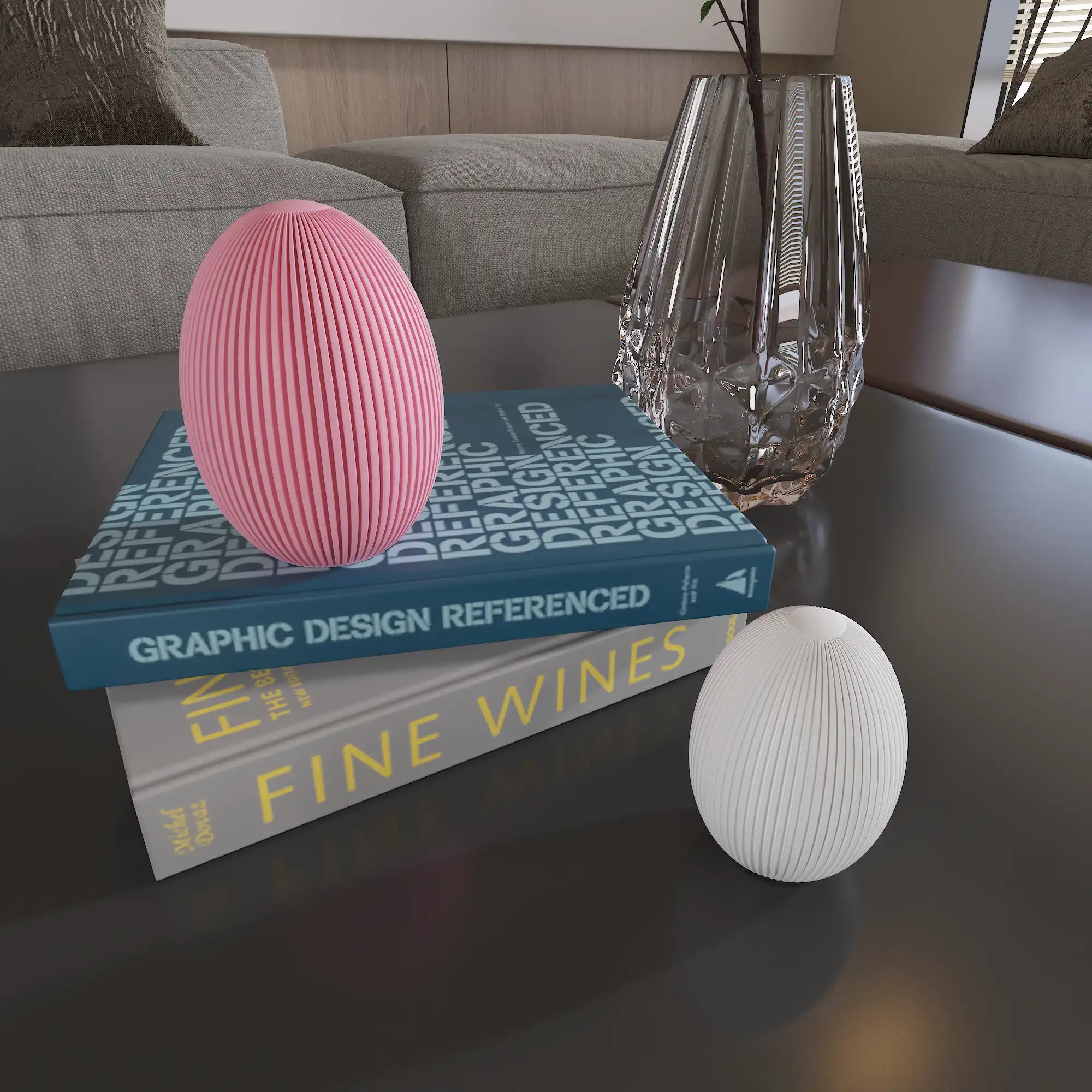 RibbedEgg – Huevos Decorativos con Textura Acanalada