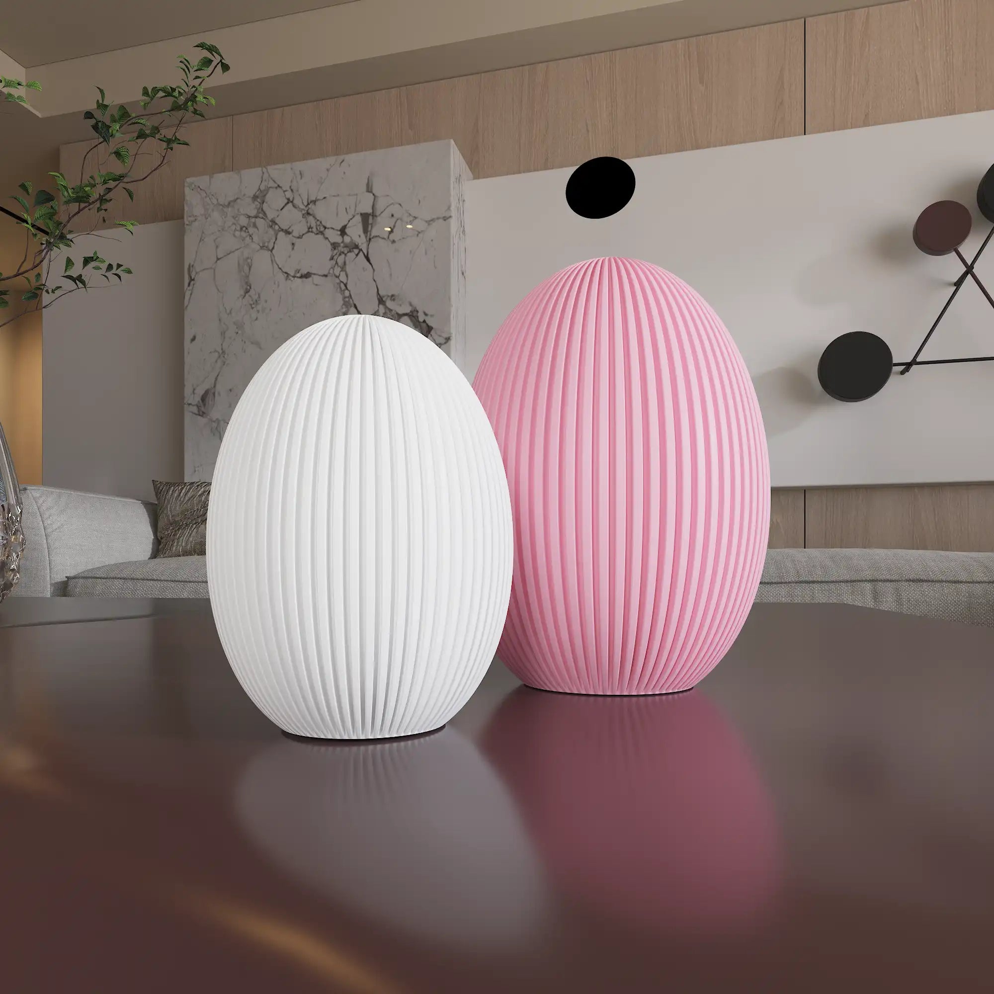 RibbedEgg – Huevos Decorativos con Textura Acanalada