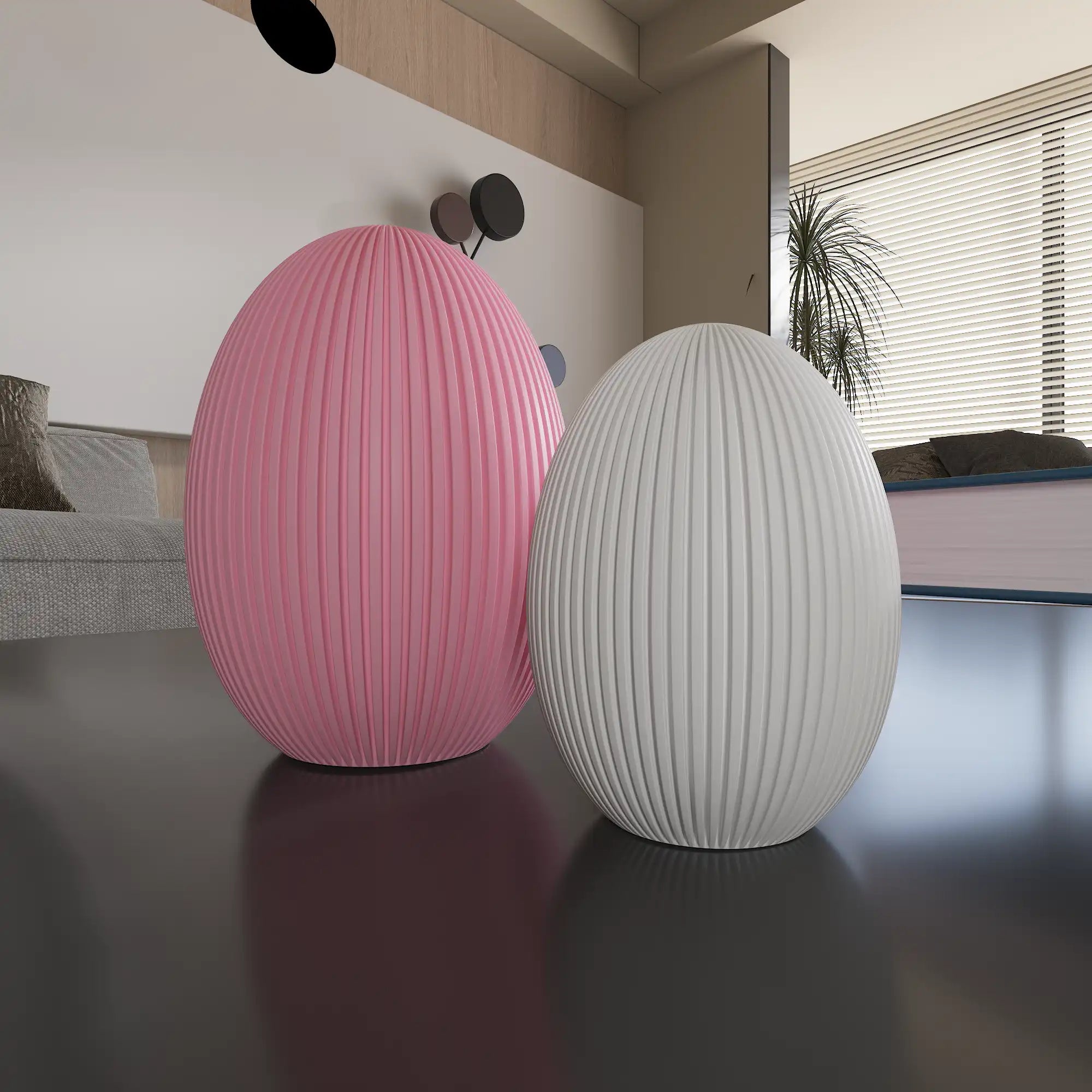 RibbedEgg – Huevos Decorativos con Textura Acanalada